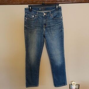 LEVI’S MID RISE classic women’s SKINNY DISTRESSED JEANS STRETCH W28 58575 style